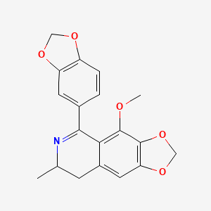 molecular formula C19H17NO5 B14940928 5-(1,3-Benzodioxol-5-yl)-4-methoxy-7-methyl-7,8-dihydro[1,3]dioxolo[4,5-g]isoquinoline 