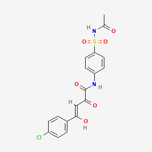 molecular formula C18H15ClN2O6S B14940937 2-hydroxy-4-oxo-4-(4-chlorophenyl)-2-butenoic acid N-(4-acetylaminosulfonylphenyl)amide 