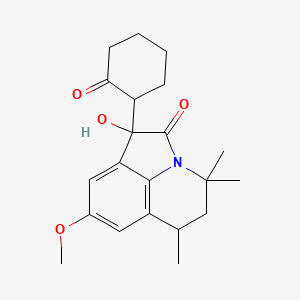 1-hydroxy-8-methoxy-4,4,6-trimethyl-1-(2-oxocyclohexyl)-5,6-dihydro-4H-pyrrolo[3,2,1-ij]quinolin-2(1H)-one