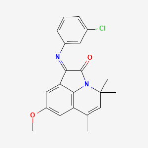 molecular formula C21H19ClN2O2 B14940976 (1E)-1-[(3-chlorophenyl)imino]-8-methoxy-4,4,6-trimethyl-4H-pyrrolo[3,2,1-ij]quinolin-2(1H)-one 