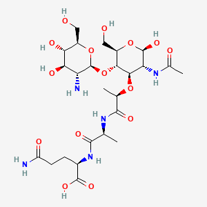 molecular formula C25H43N5O15 B1494098 Glucosaminylmuramyl-2-alanine-D-isoglutamine CAS No. 97590-38-0