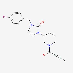 1-(1-(But-2-ynoyl)piperidin-3-yl)-3-(4-fluorobenzyl)imidazolidin-2-one