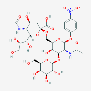 molecular formula C31H45N3O21 B1494102 Gal|A(1-3)[Neu5Ac|A(2-6)]GalNAc-|A-pNP CAS No. 1984814-42-7