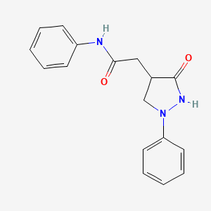 molecular formula C17H17N3O2 B14941055 2-(3-oxo-1-phenylpyrazolidin-4-yl)-N-phenylacetamide 