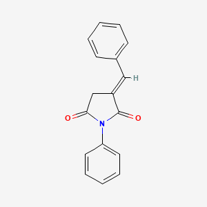 molecular formula C17H13NO2 B14941061 (3E)-3-benzylidene-1-phenylpyrrolidine-2,5-dione 