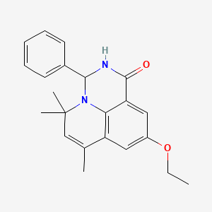 9-ethoxy-5,5,7-trimethyl-3-phenyl-2,3-dihydro-1H,5H-pyrido[3,2,1-ij]quinazolin-1-one