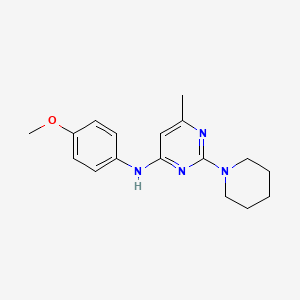 molecular formula C17H22N4O B14941068 N-(4-methoxyphenyl)-N-(6-methyl-2-piperidino-4-pyrimidinyl)amine 