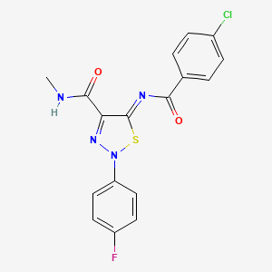 5-[(4-Chlorobenzoyl)imino]-2-(4-fluorophenyl)-N-methyl-1,2,3-thiadiazole-4(2H)-carboxamide