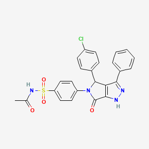 N-({4-[4-(4-chlorophenyl)-6-oxo-3-phenyl-4,6-dihydropyrrolo[3,4-c]pyrazol-5(1H)-yl]phenyl}sulfonyl)acetamide