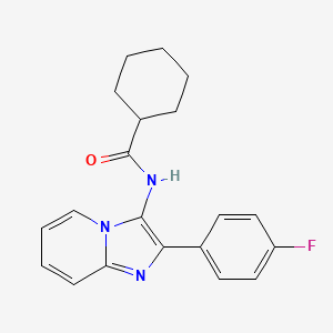 molecular formula C20H20FN3O B14941111 N-[2-(4-fluorophenyl)imidazo[1,2-a]pyridin-3-yl]cyclohexanecarboxamide 