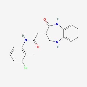 molecular formula C18H18ClN3O2 B14941141 N-(3-chloro-2-methylphenyl)-2-(2-oxo-2,3,4,5-tetrahydro-1H-1,5-benzodiazepin-3-yl)acetamide 