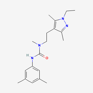 molecular formula C19H28N4O B14941180 1-(3,5-Dimethylphenyl)-3-[2-(1-ethyl-3,5-dimethyl-1H-pyrazol-4-YL)ethyl]-3-methylurea CAS No. 959558-54-4