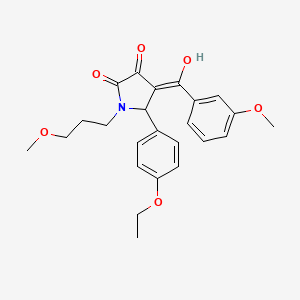 molecular formula C24H27NO6 B14941185 5-(4-Ethoxyphenyl)-3-hydroxy-4-(3-methoxybenzoyl)-1-(3-methoxypropyl)-1,5-dihydro-2H-pyrrol-2-one 