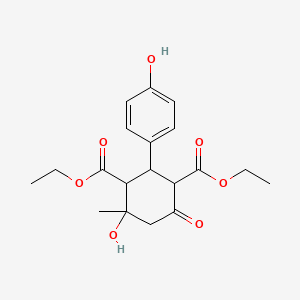 molecular formula C19H24O7 B14941187 Diethyl 4-hydroxy-2-(4-hydroxyphenyl)-4-methyl-6-oxocyclohexane-1,3-dicarboxylate 