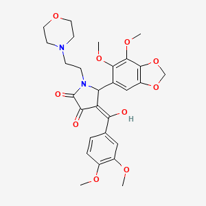 5-(6,7-dimethoxy-1,3-benzodioxol-5-yl)-4-[(3,4-dimethoxyphenyl)carbonyl]-3-hydroxy-1-[2-(morpholin-4-yl)ethyl]-1,5-dihydro-2H-pyrrol-2-one