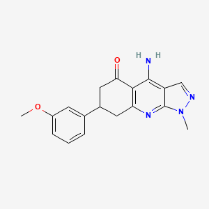 4-Amino-7-(3-methoxyphenyl)-1-methyl-1H,5H,6H,7H,8H-pyrazolo[3,4-B]quinolin-5-one