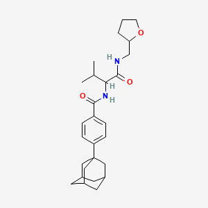 2-{[4-(Adamantan-1-YL)phenyl]formamido}-3-methyl-N-[(oxolan-2-YL)methyl]butanamide