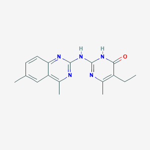 molecular formula C17H19N5O B14941268 2-(4,6-Dimethyl-quinazolin-2-ylamino)-5-ethyl-6-methyl-1H-pyrimidin-4-one 