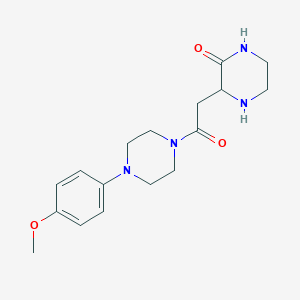 molecular formula C17H24N4O3 B14941276 3-{2-[4-(4-Methoxyphenyl)piperazin-1-yl]-2-oxoethyl}piperazin-2-one 