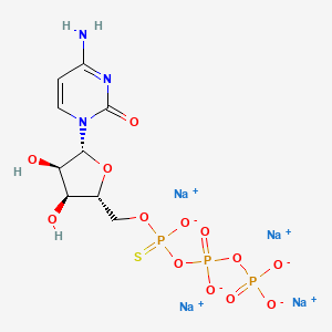 molecular formula C9H12N3Na4O13P3S B1494128 Cytidine-5'-O-(1-thiotriphosphate), RP-isomer sodium salt 