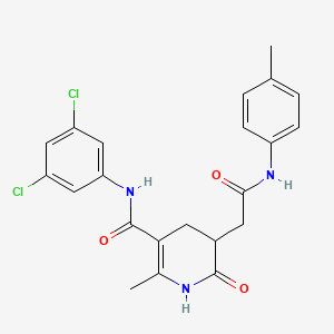 molecular formula C22H21Cl2N3O3 B14941284 N-(3,5-dichlorophenyl)-2-methyl-5-{2-[(4-methylphenyl)amino]-2-oxoethyl}-6-oxo-1,4,5,6-tetrahydropyridine-3-carboxamide 