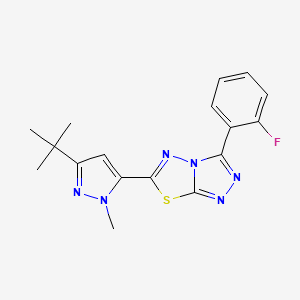 6-(3-tert-butyl-1-methyl-1H-pyrazol-5-yl)-3-(2-fluorophenyl)[1,2,4]triazolo[3,4-b][1,3,4]thiadiazole