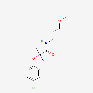 2-(4-chlorophenoxy)-N-(3-ethoxypropyl)-2-methylpropanamide