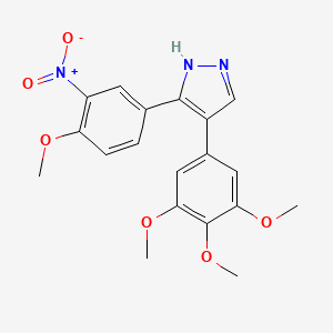 5-(4-methoxy-3-nitrophenyl)-4-(3,4,5-trimethoxyphenyl)-1H-pyrazole