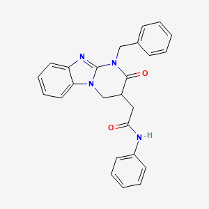 molecular formula C25H22N4O2 B14941400 2-(1-benzyl-2-oxo-1,2,3,4-tetrahydropyrimido[1,2-a]benzimidazol-3-yl)-N-phenylacetamide 