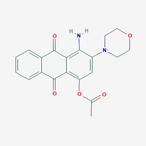 4-Amino-3-(morpholin-4-yl)-9,10-dioxo-9,10-dihydroanthracen-1-yl acetate