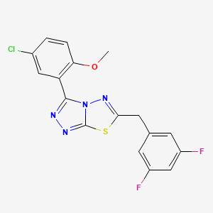 3-(5-Chloro-2-methoxyphenyl)-6-(3,5-difluorobenzyl)[1,2,4]triazolo[3,4-b][1,3,4]thiadiazole