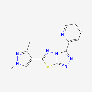 6-(1,3-dimethyl-1H-pyrazol-4-yl)-3-(pyridin-2-yl)[1,2,4]triazolo[3,4-b][1,3,4]thiadiazole