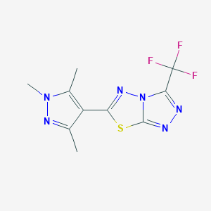 3-(trifluoromethyl)-6-(1,3,5-trimethyl-1H-pyrazol-4-yl)[1,2,4]triazolo[3,4-b][1,3,4]thiadiazole