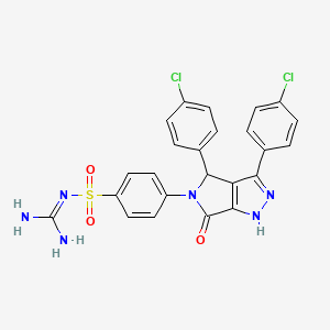 molecular formula C24H18Cl2N6O3S B14941455 4-[3,4-bis(4-chlorophenyl)-6-oxo-4,6-dihydropyrrolo[3,4-c]pyrazol-5(1H)-yl]-N-(diaminomethylidene)benzenesulfonamide 