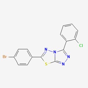 molecular formula C15H8BrClN4S B14941470 6-(4-Bromophenyl)-3-(2-chlorophenyl)[1,2,4]triazolo[3,4-b][1,3,4]thiadiazole 