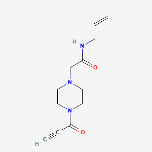 molecular formula C12H17N3O2 B14941474 N-Allyl-2-(4-propioloylpiperazin-1-yl)acetamide 