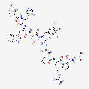 molecular formula C55H73I2N17O13 B1494149 (3,5-Diiodo-Tyr5)-LHRH CAS No. 73644-49-2