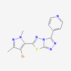 6-(4-bromo-1,3-dimethyl-1H-pyrazol-5-yl)-3-(pyridin-4-yl)[1,2,4]triazolo[3,4-b][1,3,4]thiadiazole