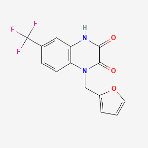 1-(2-Furylmethyl)-6-(trifluoromethyl)-1,4-dihydroquinoxaline-2,3-dione