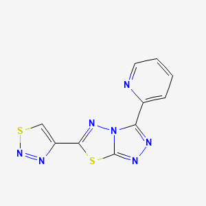 3-(Pyridin-2-yl)-6-(1,2,3-thiadiazol-4-yl)[1,2,4]triazolo[3,4-b][1,3,4]thiadiazole