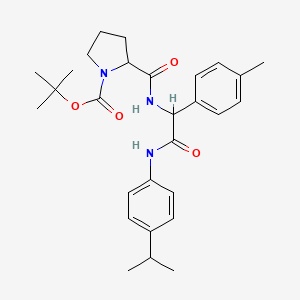 molecular formula C28H37N3O4 B14941576 Tert-butyl 2-{[1-(4-methylphenyl)-2-oxo-2-{[4-(propan-2-yl)phenyl]amino}ethyl]carbamoyl}pyrrolidine-1-carboxylate CAS No. 5555-05-5