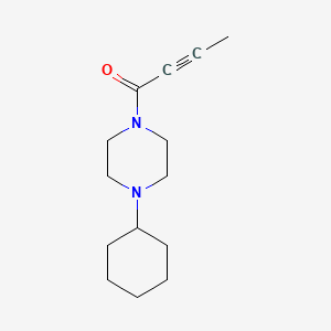 molecular formula C14H22N2O B14941577 1-(4-Cyclohexylpiperazino)-2-butyn-1-one 