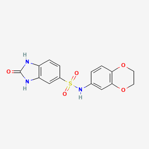 N-(2,3-dihydro-1,4-benzodioxin-6-yl)-2-oxo-2,3-dihydro-1H-benzimidazole-5-sulfonamide