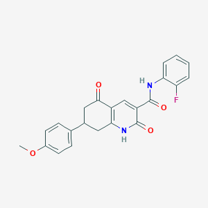 molecular formula C23H19FN2O4 B14941603 N-(2-fluorophenyl)-7-(4-methoxyphenyl)-2,5-dioxo-1,2,5,6,7,8-hexahydroquinoline-3-carboxamide 