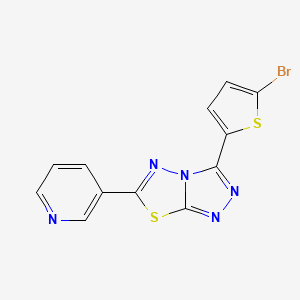 molecular formula C12H6BrN5S2 B14941625 3-(5-Bromothiophen-2-yl)-6-(pyridin-3-yl)[1,2,4]triazolo[3,4-b][1,3,4]thiadiazole 