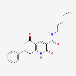 2,5-dioxo-N-pentyl-7-phenyl-1,2,5,6,7,8-hexahydroquinoline-3-carboxamide