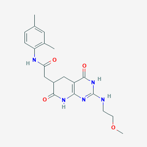 N-(2,4-dimethylphenyl)-2-{2-[(2-methoxyethyl)amino]-4,7-dioxo-1,4,5,6,7,8-hexahydropyrido[2,3-d]pyrimidin-6-yl}acetamide