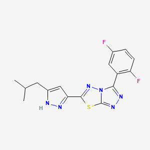 3-(2,5-difluorophenyl)-6-[3-(2-methylpropyl)-1H-pyrazol-5-yl][1,2,4]triazolo[3,4-b][1,3,4]thiadiazole