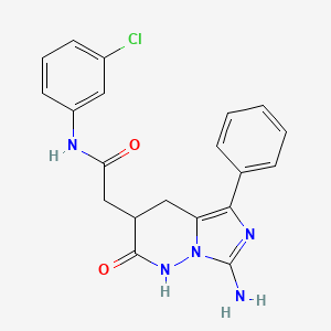 2-(7-amino-2-oxo-5-phenyl-1,2,3,4-tetrahydroimidazo[1,5-b]pyridazin-3-yl)-N-(3-chlorophenyl)acetamide