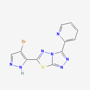 2-[6-(4-Bromo-1H-pyrazol-3-yl)-[1,2,4]Triazolo[3,4-b][1,3,4]thiadiazol-3-yl]pyridine